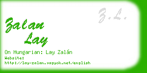 zalan lay business card