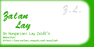 zalan lay business card